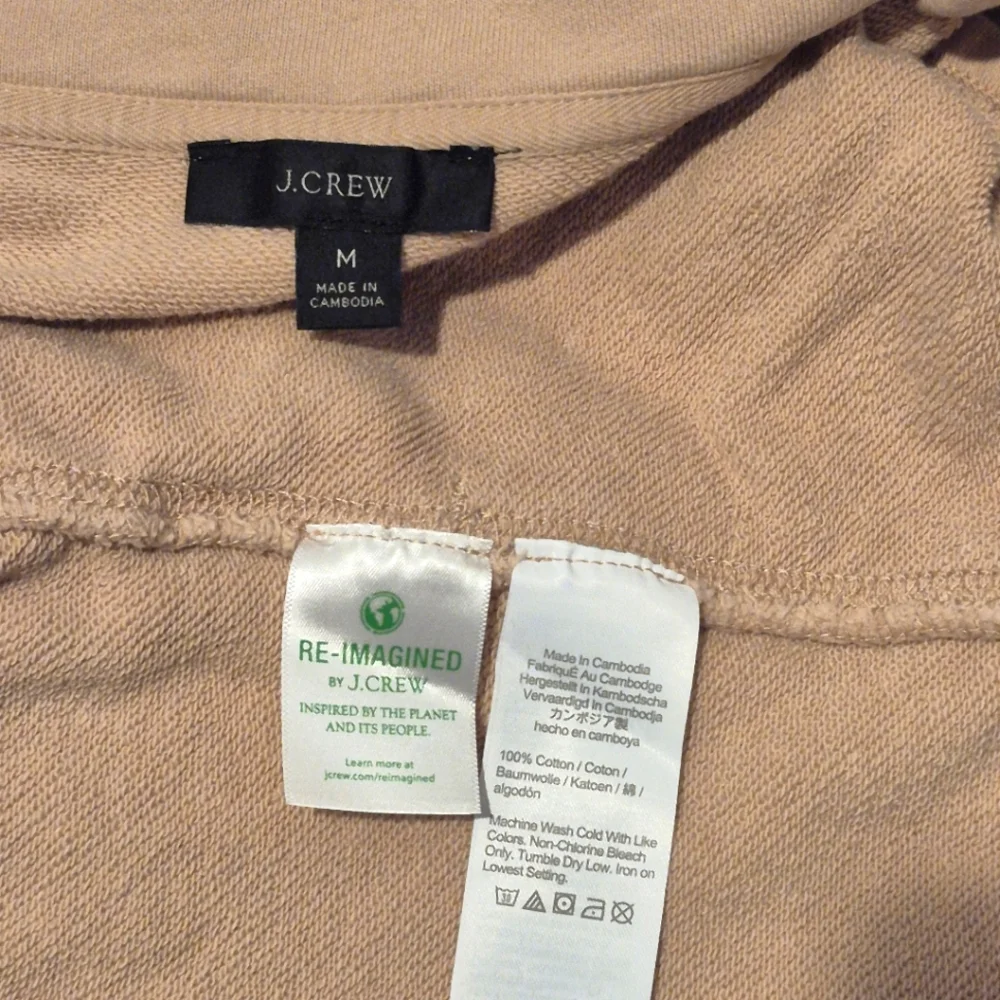 J Crew Quarter-Zip French Terry Sweatshirt - Mens Medium